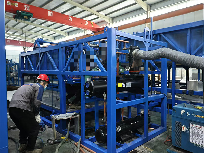 BAOCHARM 5 Tonluk Blok Buz Makinesi Teslimattan Önce Deneme Çalışması