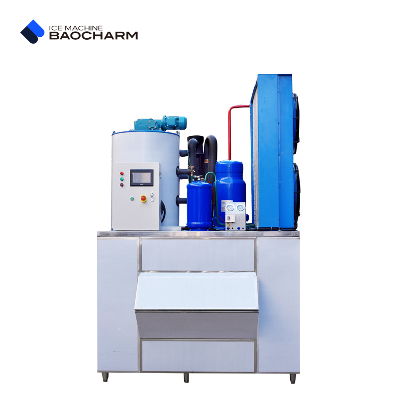 ice flake machine with ice bin